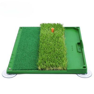 Mini Dual-Turf Hitting Mat + Ball Tray & Suction Cups